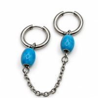 Boucles d'oreilles double chaîne Zoé