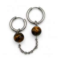 Boucles d'oreilles double chaîne Camille