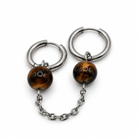 Boucles d'oreilles double chaîne Camille