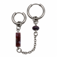 Boucles d'oreilles double chaîne Clothilde