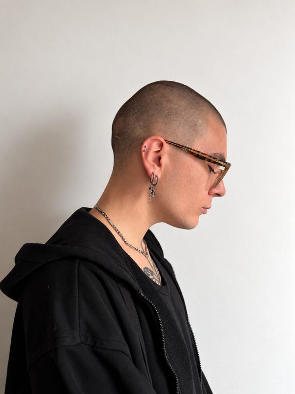 Boucles d'oreilles double chaîne Amélie