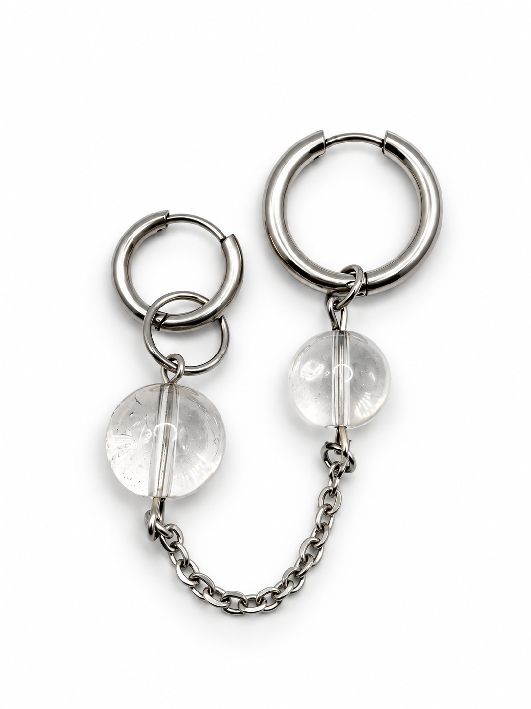 Boucles d'oreilles double chaîne Louisa