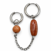Boucles d'oreilles double chaîne Lucie