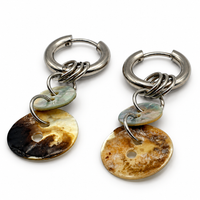 Boucles d'oreilles composition nacrée