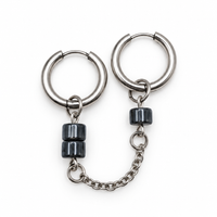 Boucles d'oreilles double chaîne Amélie