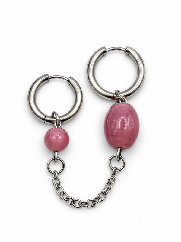 Boucles d'oreilles double chaîne Thalia
