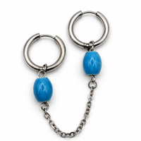 Boucles d'oreilles double chaîne Zoé