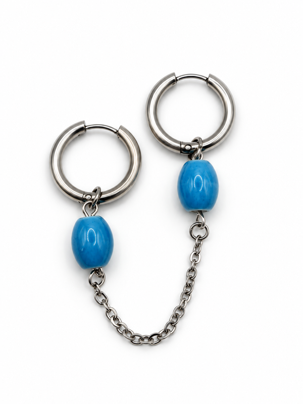 Boucles d'oreilles double chaîne Zoé