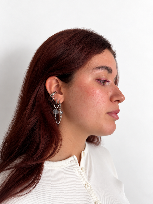 Boucles d'oreilles double chaîne Louisa