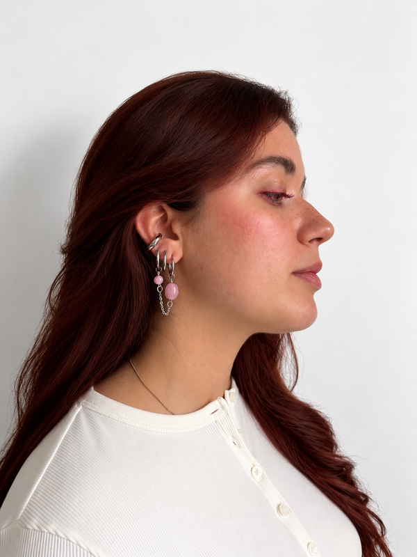 Boucles d'oreilles double chaîne Thalia