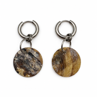 Boucles d'oreilles rondes coquillages