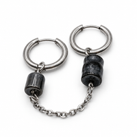 Boucles d'oreilles double chaîne Géraldine