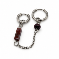 Boucles d'oreilles double chaîne Clothilde