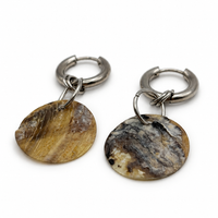 Boucles d'oreilles rondes coquillages