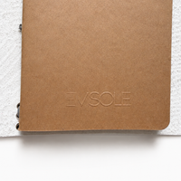 Carnet en cuir beige/violet A6