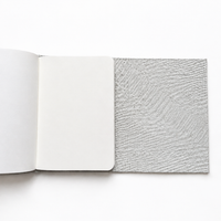 Carnet en cuir beige/violet A6