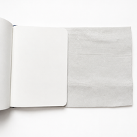 Carnet en cuir gris/blanc A6