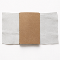 Carnet en cuir gris/blanc A6