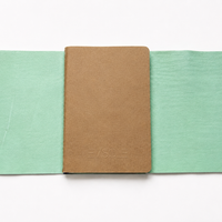 Carnet en cuir vert A6