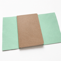 Carnet en cuir vert A6