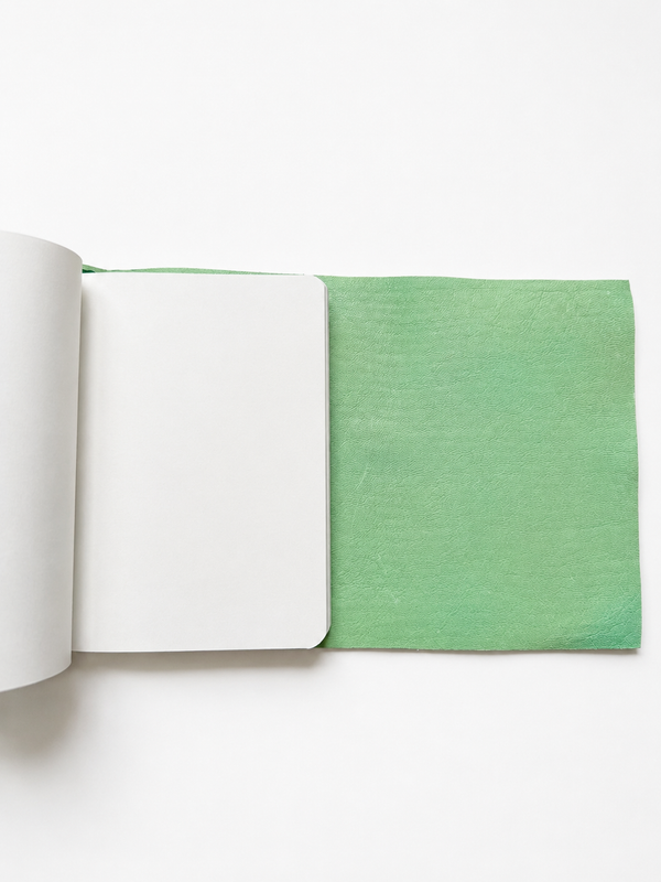 Carnet en cuir vert A6