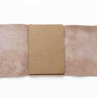 Carnet en cuir rose A6