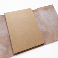 Carnet en cuir rose A6