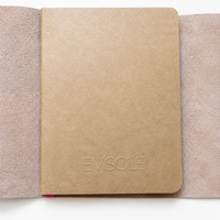 Carnet en cuir rose A6