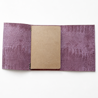 Carnet en cuir bordeaux A6