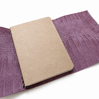 Carnet en cuir bordeaux A6