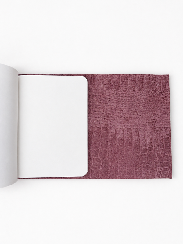 Carnet en cuir bordeaux A6