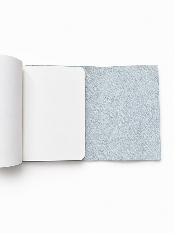 Carnet en cuir blanc A6