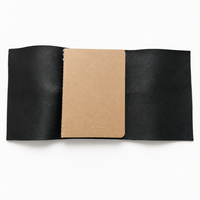 Carnet en cuir bleu A6