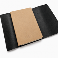 Carnet en cuir bleu A6