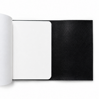 Carnet en cuir bleu A6