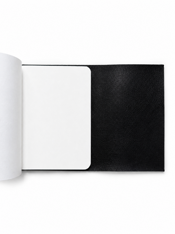 Carnet en cuir bleu A6