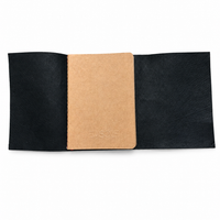 Carnet en cuir noir A6