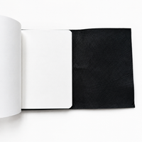 Carnet en cuir noir A6