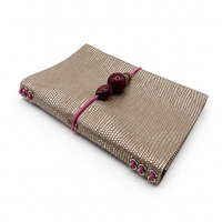 Carnet en cuir rose A6