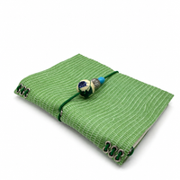 Carnet en cuir vert A6