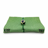 Carnet en cuir vert A6