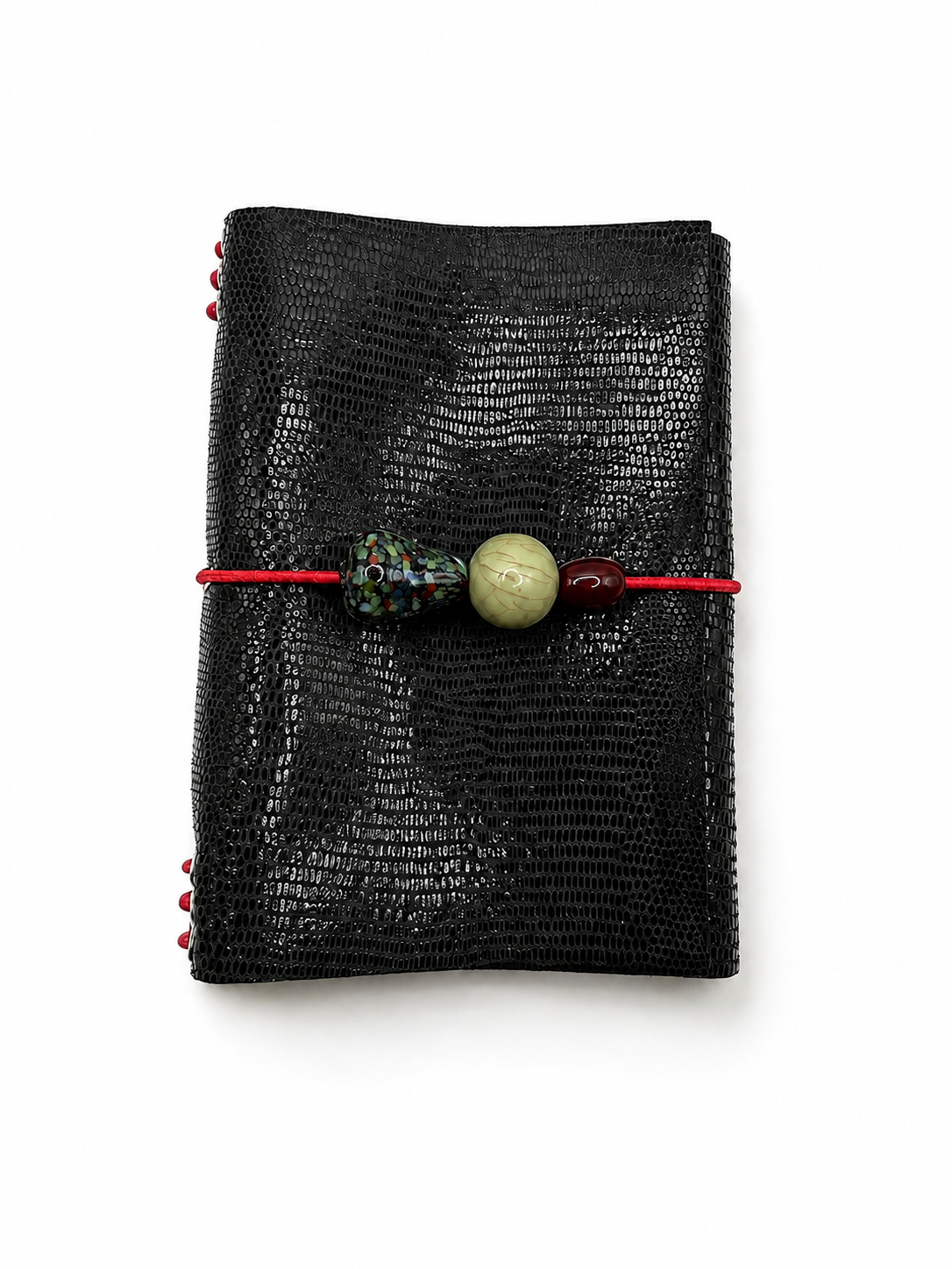 Carnet en cuir noir A6