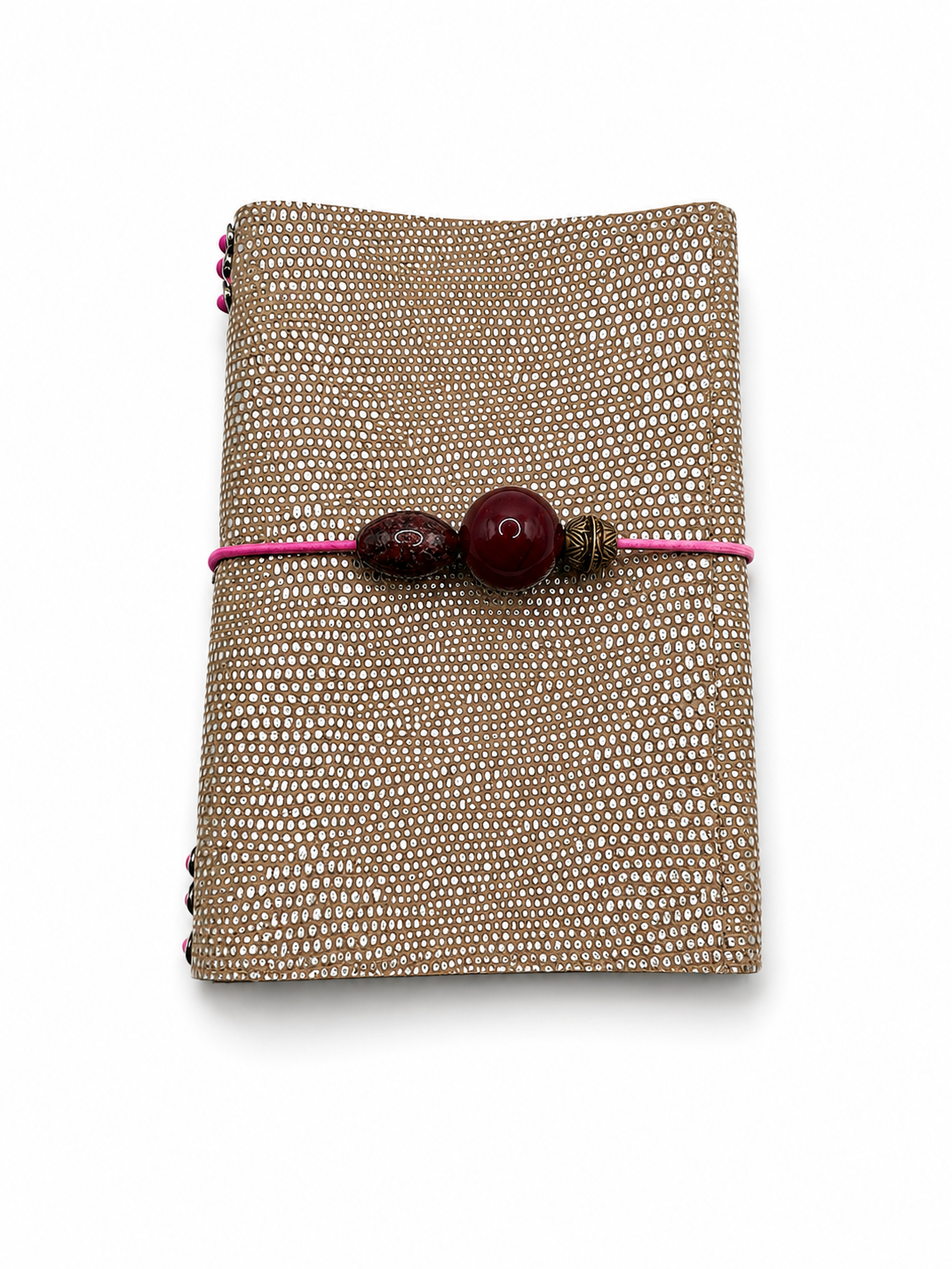 Carnet en cuir rose A6