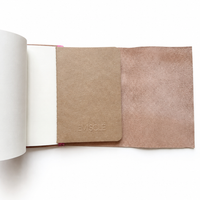 Carnet en cuir rose A6