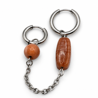 Boucles d'oreilles double chaîne Lucie