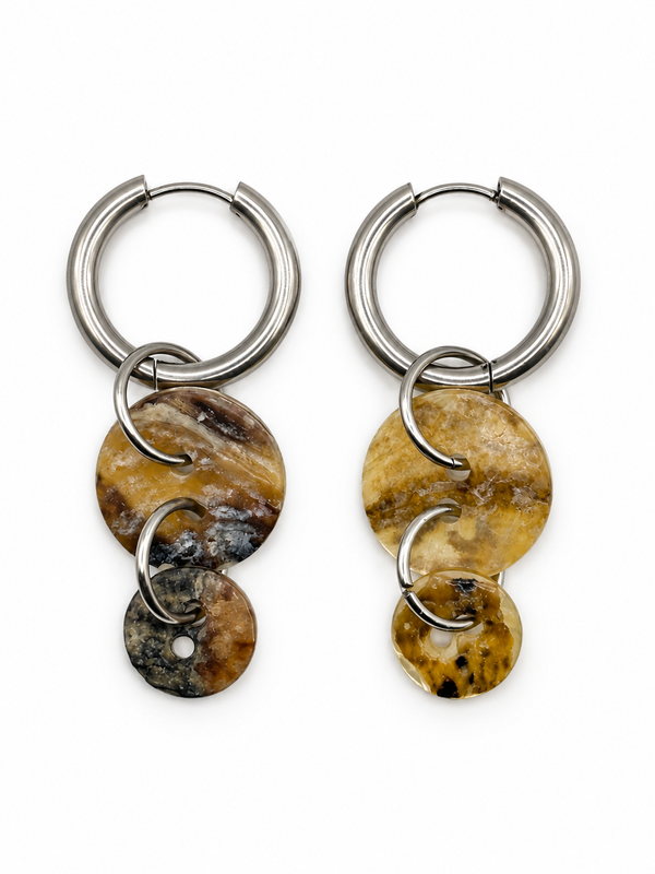 Boucles d'oreilles composition boutons