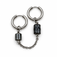 Boucles d'oreilles double chaîne Géraldine
