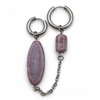 Boucles d'oreilles double chaîne Marine