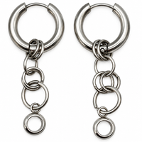Boucles d'oreilles composition anneaux