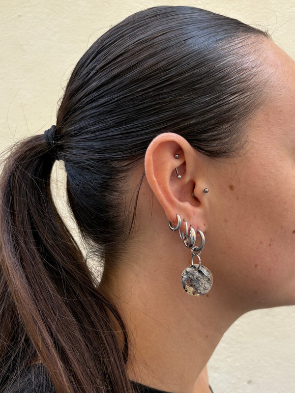Boucles d'oreilles rondes coquillages